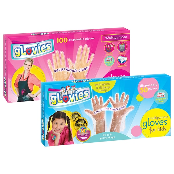 Glovies Mulitpurpose Disposable Gloves, 100-Pack Adult & 50-Pack Children, 150PK MKBGLOVIEKIT - main